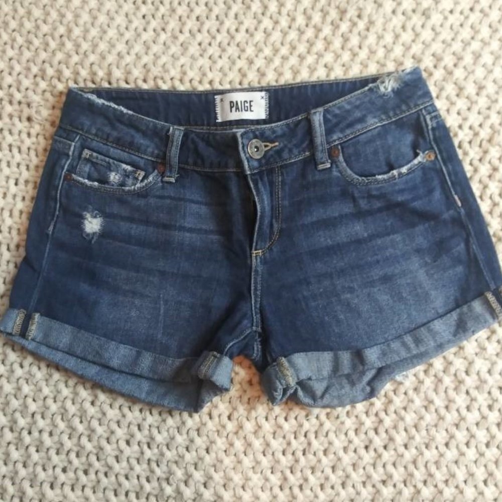 Paige Jimmy Jimmy Cuffed Jean Shorts Size 24